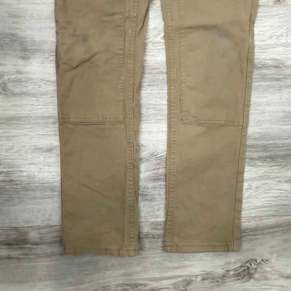 Levis 502 Regular Taper Carpenter Pants Tan Khaki Kids Size 14 Double‎ Knee